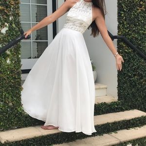sherri hill white prom/wedding dress